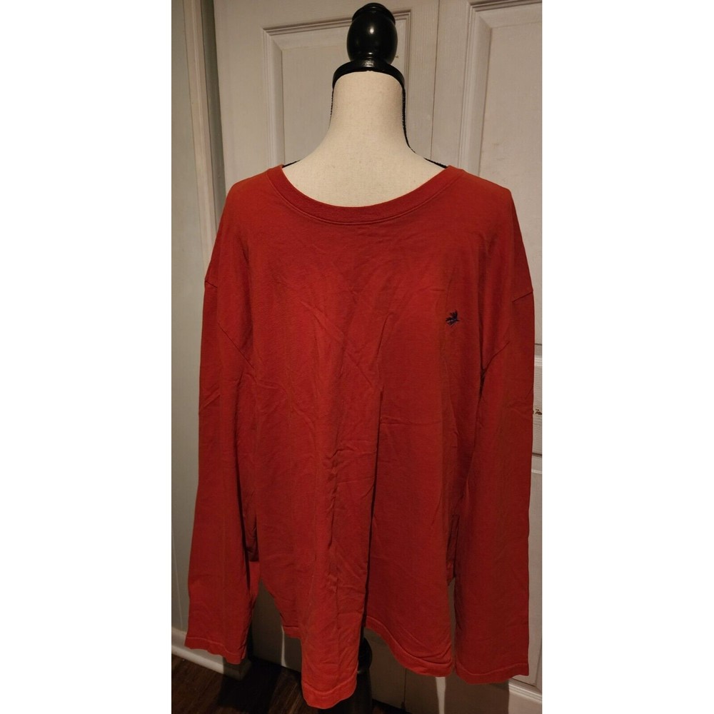 Brand New ORVIS Long Sleeve Pullover LOGO Heavyweight RED T Shirt Sz XXL NWT